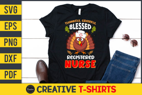 Thankful Grateful Blessed Registered Nur Graphics