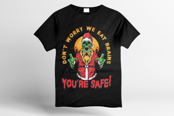 We Eat Brains You’re Safe Graphics and Print Templates